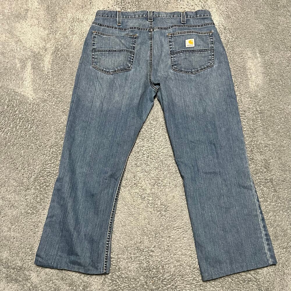 Carhartt Jeans Mens 36 (36x25) Short Blue Denim Relaxed *hemmed